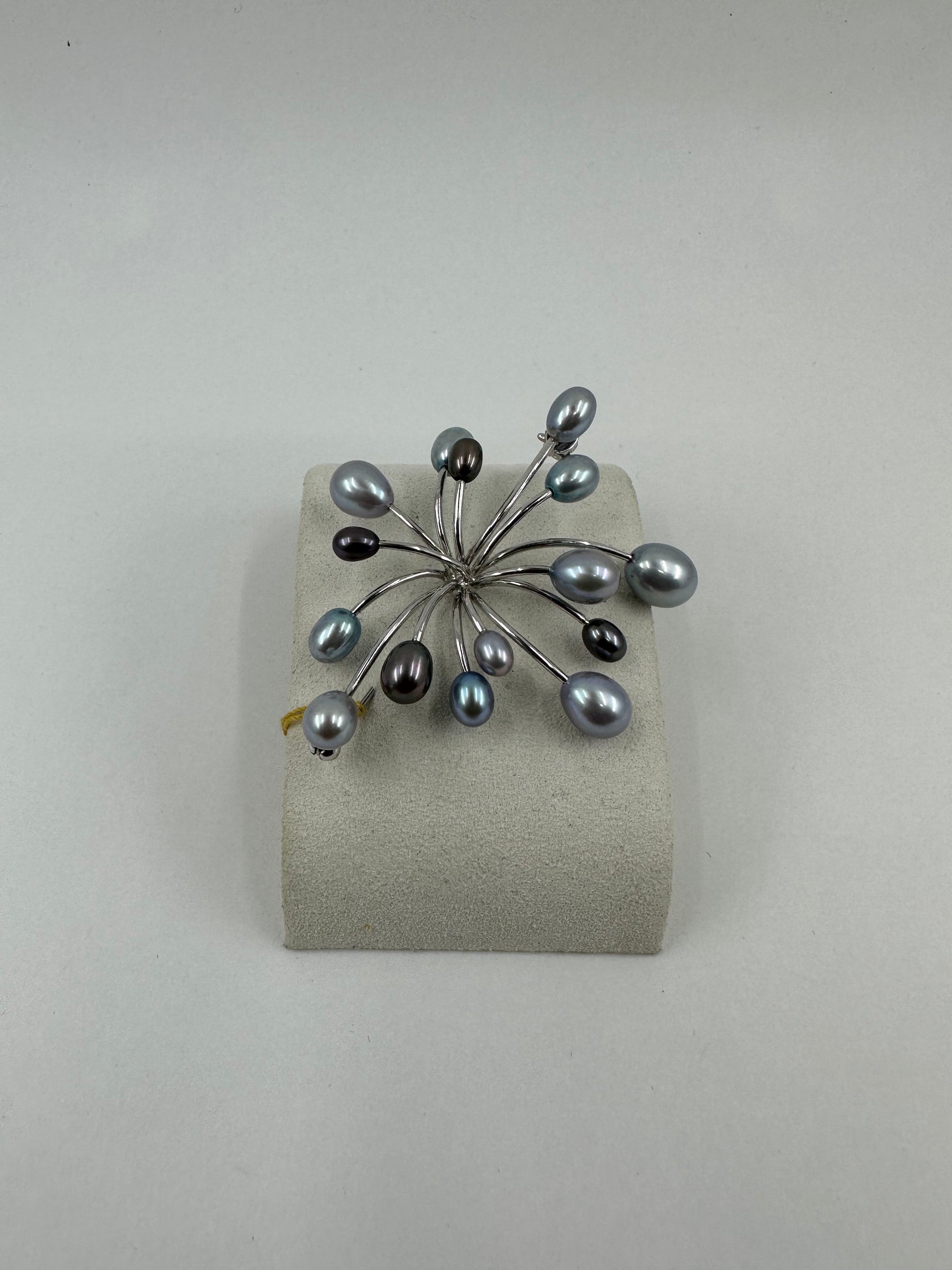 Honora- Peacock Colored Pearl Brooch