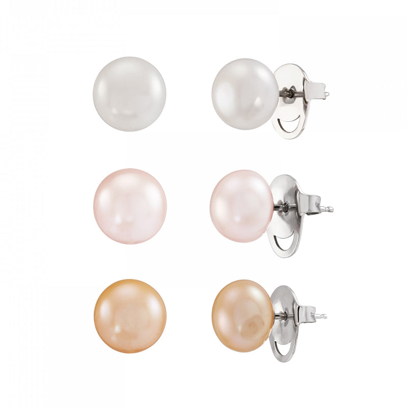 Pearl Stud Earring Set