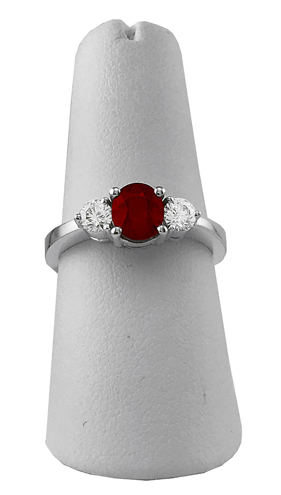 Fine Jewelry - Ruby and Diamond Three Stone Ring