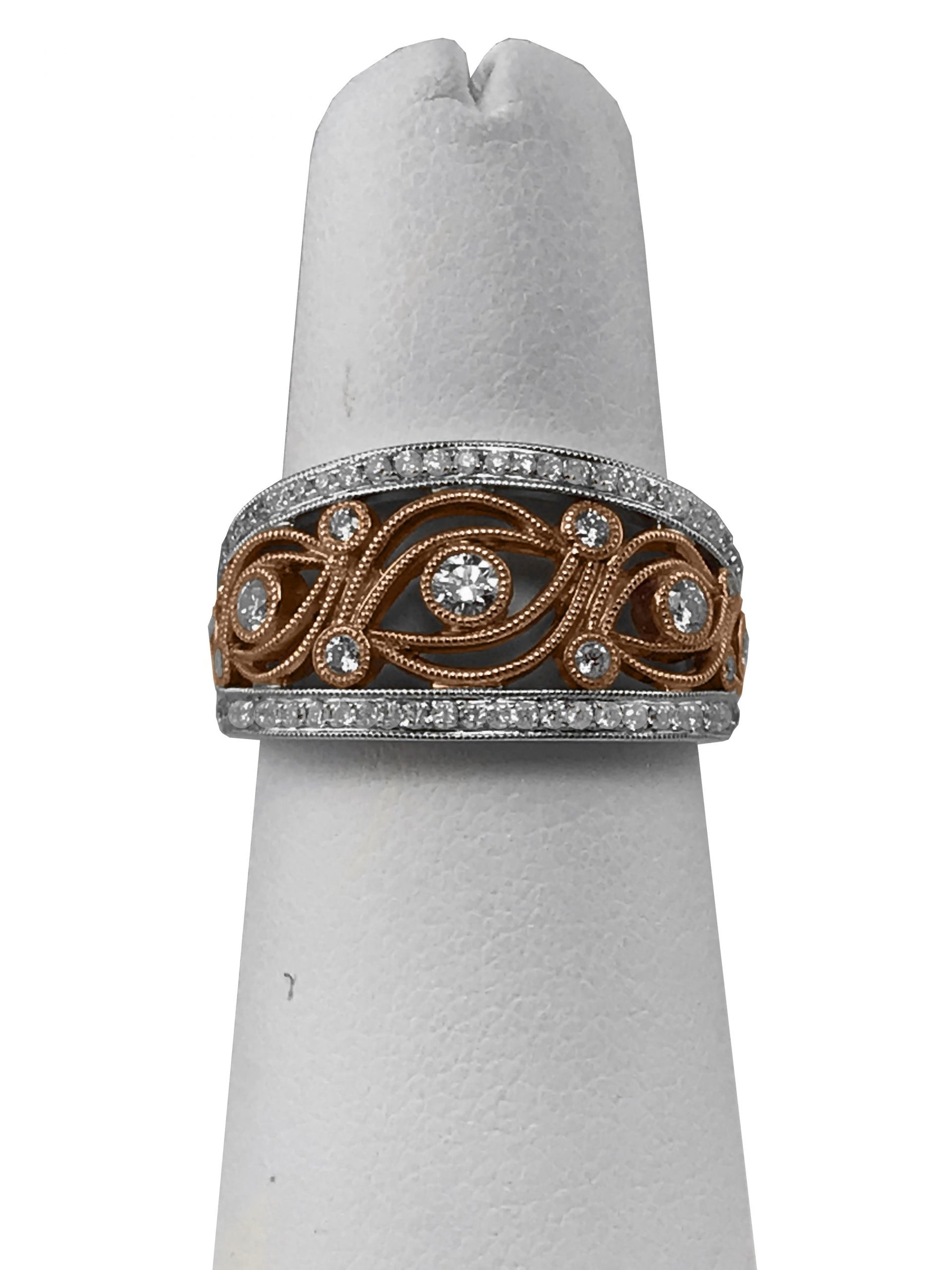 Fine Jewelry - White and Rose Gold Diamond Ring