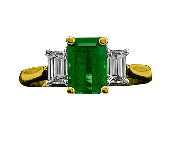 Fine Jewelry - Emerald Three Stone Ring