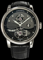 This watch has an incredibly stunning case made from 18kt white gold. Over the dial is a sapphire crystal that has been coated with an anti-reflective treatment on both sides. The dial is an open dial with several different traditional finishing techniques. Unlike most watches, the most interesting features and elements are shown on the dial side rather than on the reverse side of the dial.