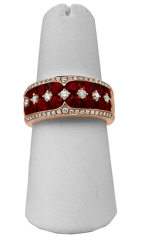 Fine Jewelry - Rose Gold Ruby and Diamond Ring