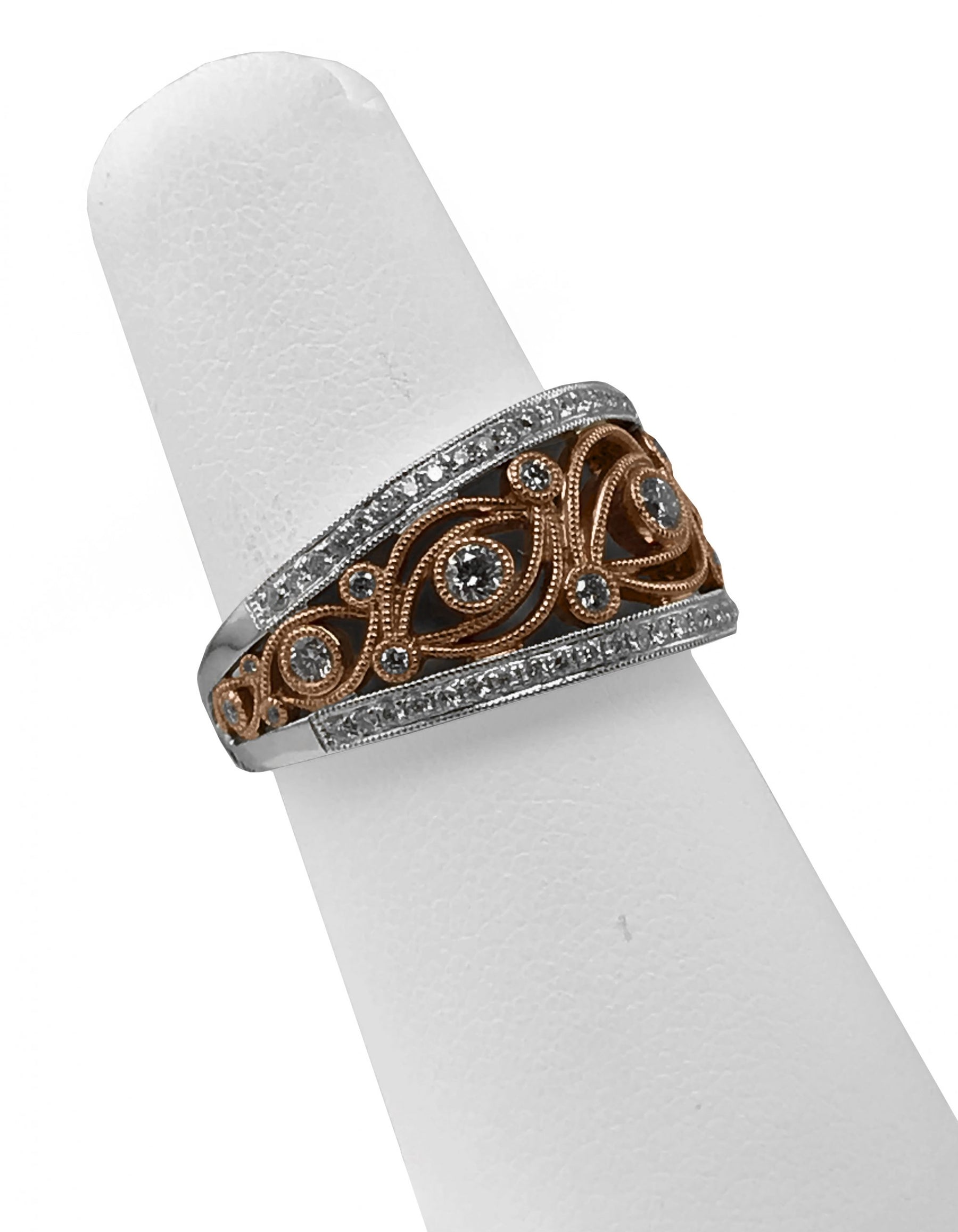 Fine Jewelry - White and Rose Gold Diamond Ring