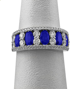 Fine Jewelry - Oval Sapphire and Diamond Band