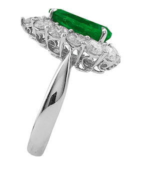 Fine Jewelry - Pear Shaped Emerald and Diamond Ring