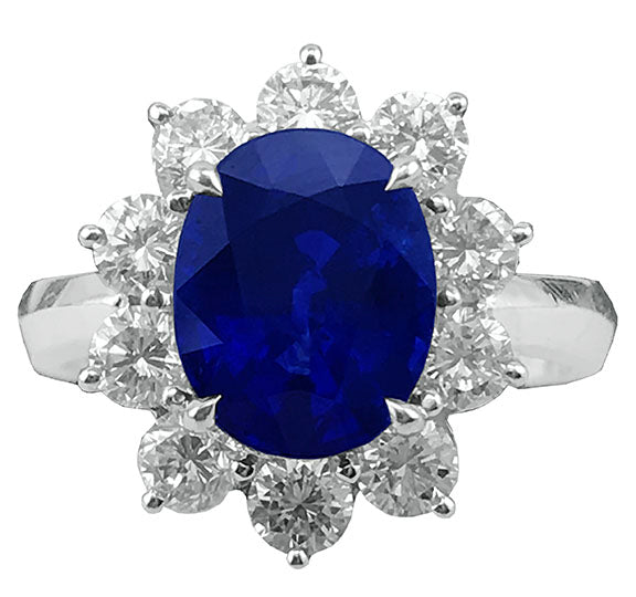 Fine Jewelry - Oval Sapphire and Diamond Ring