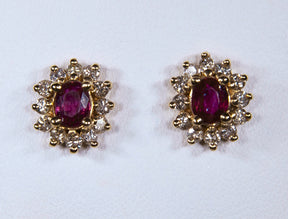 Fine Jewelry - Ruby and Diamond Earrings