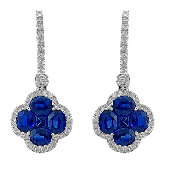 Fine Jewelry - Sapphire and Diamond Earrings