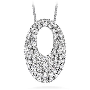 Hearts on Fire- Silk Pave Oval Necklace