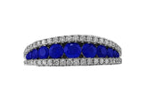 Fine Jewelry - Graduated Sapphire and Diamond Ring