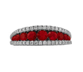 Fine Jewelry - Graduated Ruby and Diamond Ring