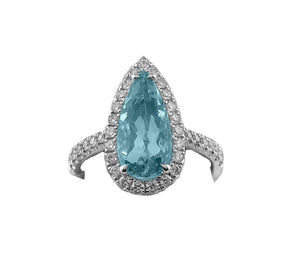 Fine Jewelry - Aquamarine and Diamond Ring