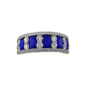 Fine Jewelry - Oval Sapphire and Diamond Band
